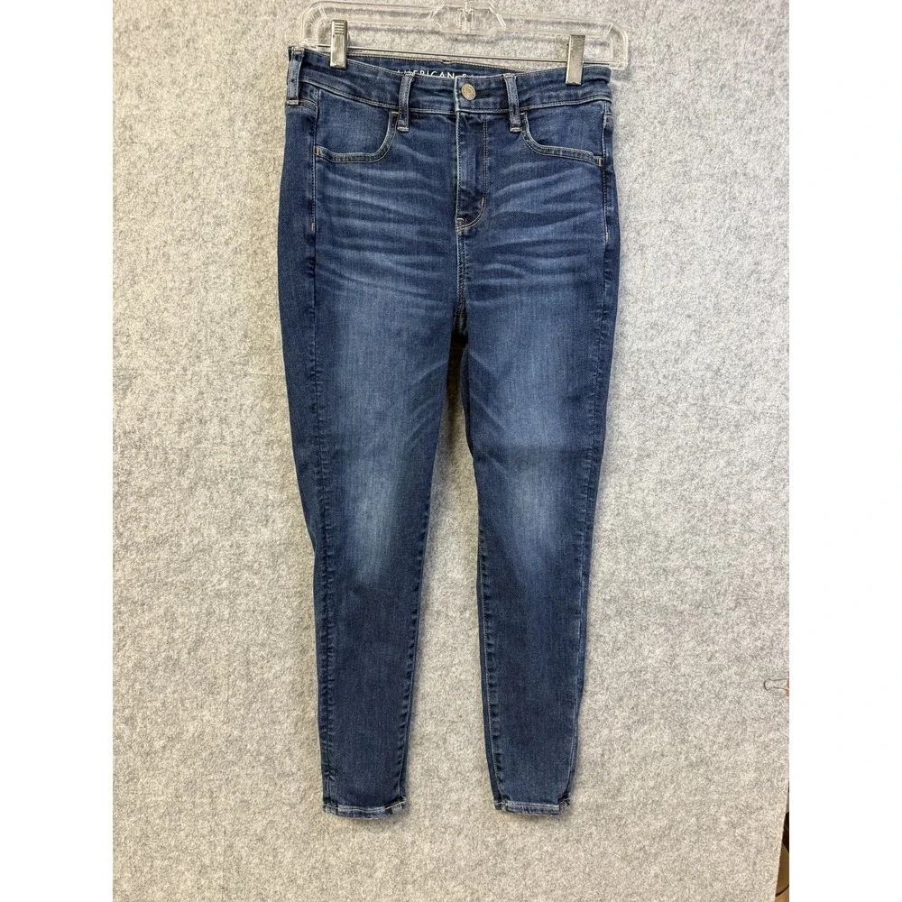 American Eagle Outfitters Women's Size 4 X-Short Dark‎ Wash Next Level Stretch